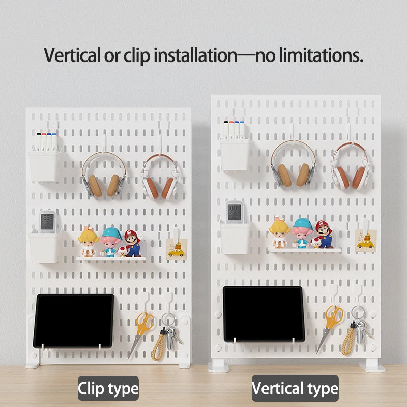 Panel Pegboard Modular con Accesorios | Sistema de Almacenamiento para Escritorio y Hogar