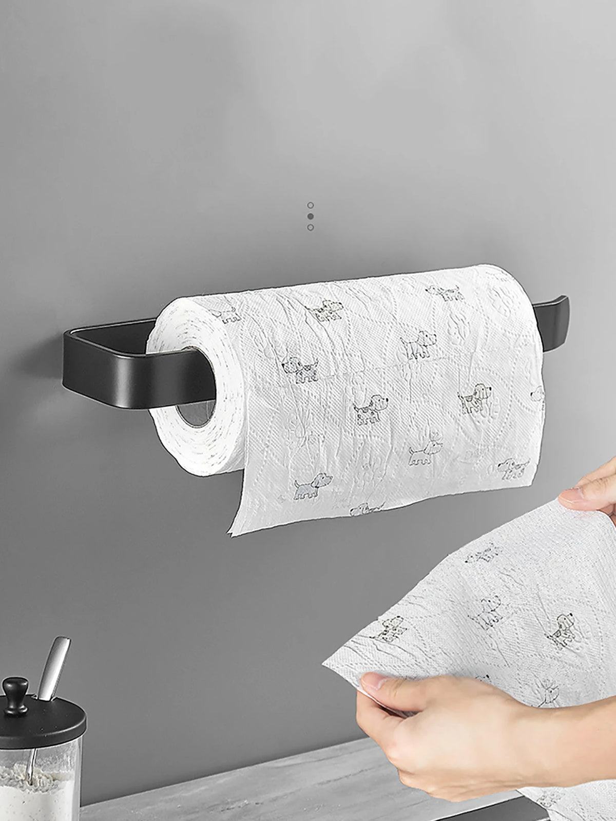 Portarrollos Adhesivo sin Taladro | Dispensador de Papel para Cocina y Baño