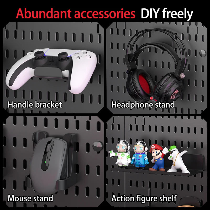 Panel Pegboard Modular con Accesorios | Sistema de Almacenamiento para Escritorio y Hogar