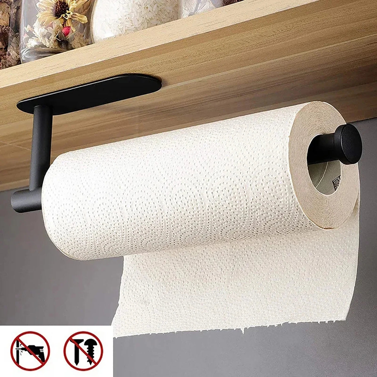 Portarrollos Adhesivo sin Taladro | Dispensador de Papel para Cocina y Baño