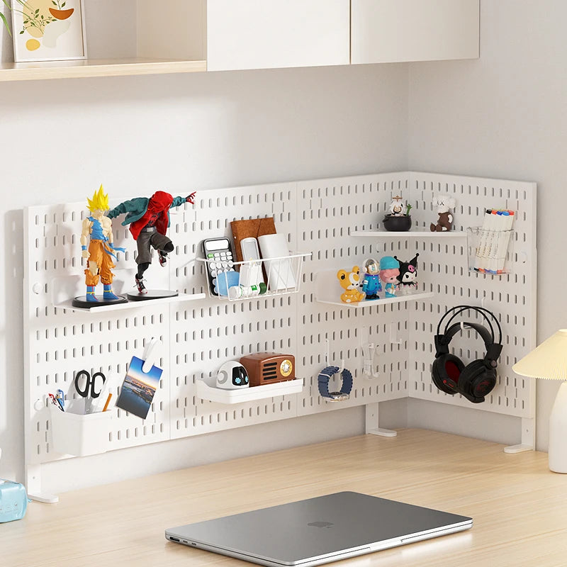Panel Pegboard Modular con Accesorios | Sistema de Almacenamiento para Escritorio y Hogar